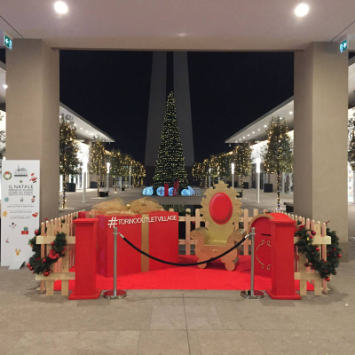 Area natalizia con trono